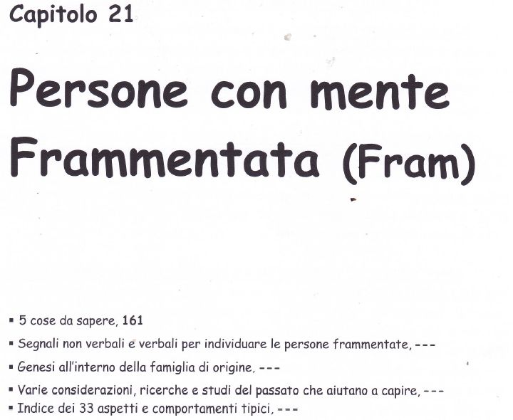 21A-mente frammentata-segnali verbali-stato mentale di sicurezza-accettazione-
