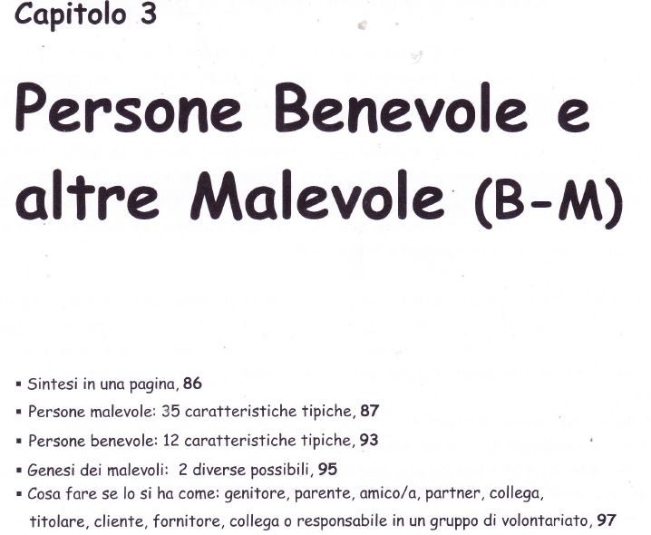 3A-persone benevole-malevole-genesi dei malevoli-